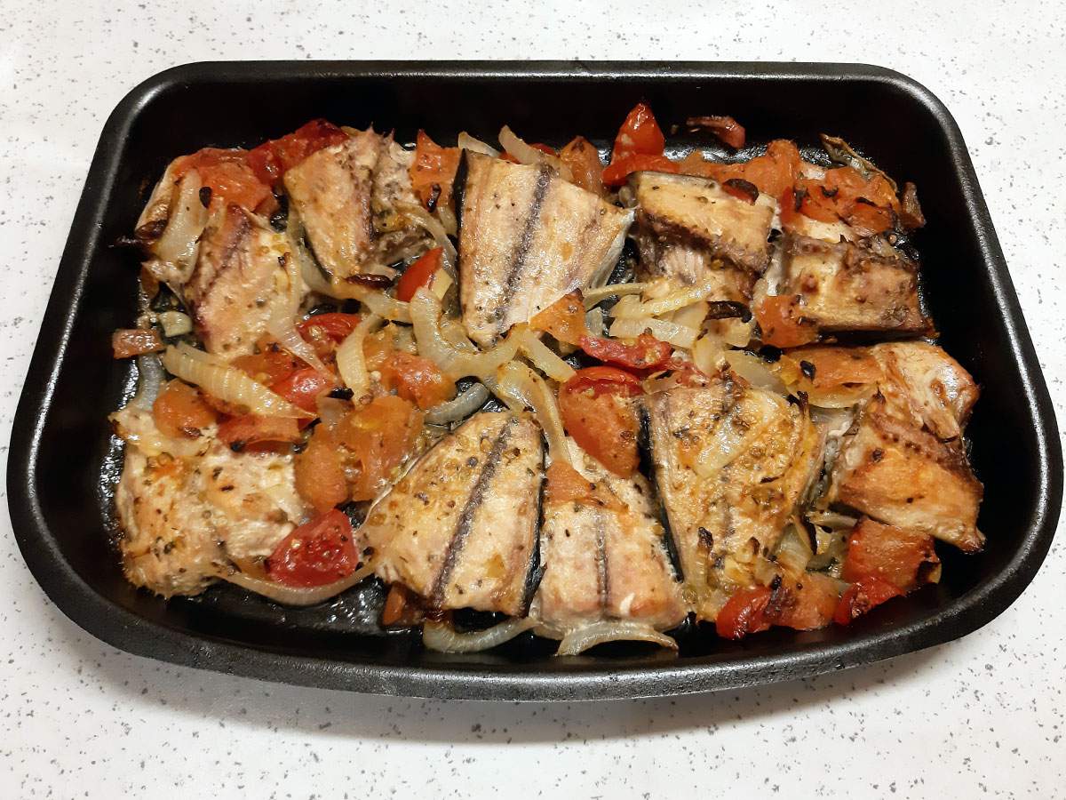 Fırında Söğüşlü Palamut tarifi