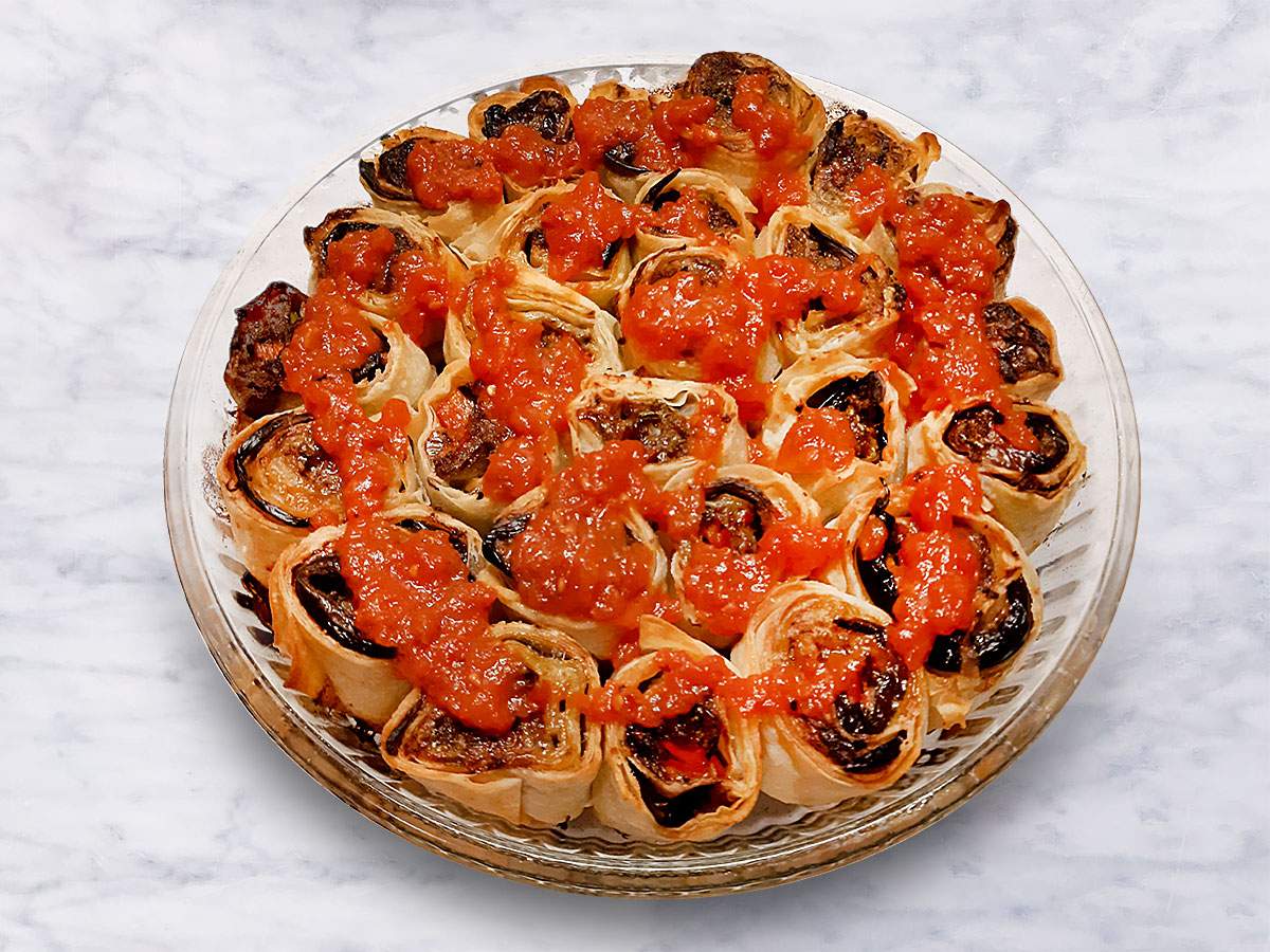 Yufkada Patlıcanlı Köfte tarifi