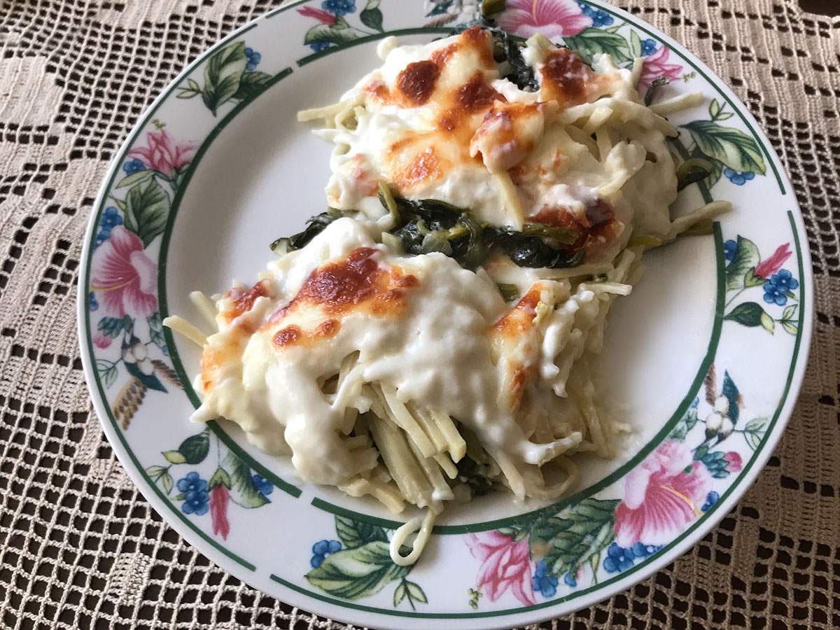 Erişteli Fırında Ispanak tarifi