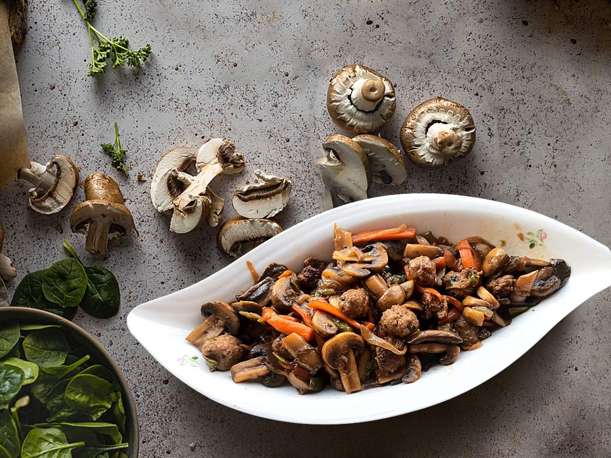 Köfteli Mantar Kavurma tarifi