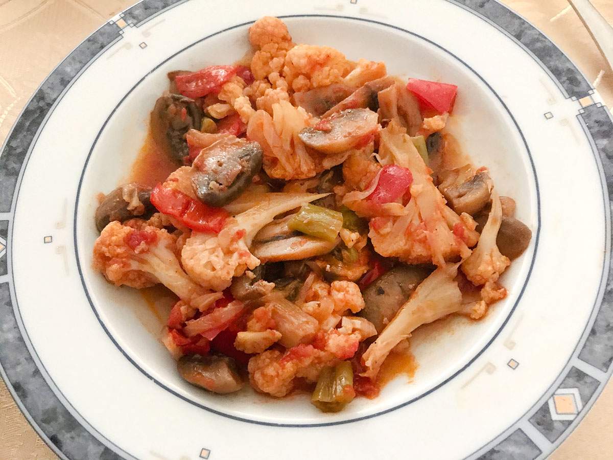 Mantarlı Karnabahar Yemeği tarifi