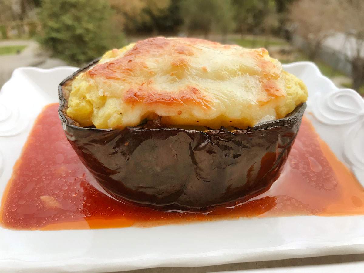 Püreli Patlıcan Kebabı tarifi