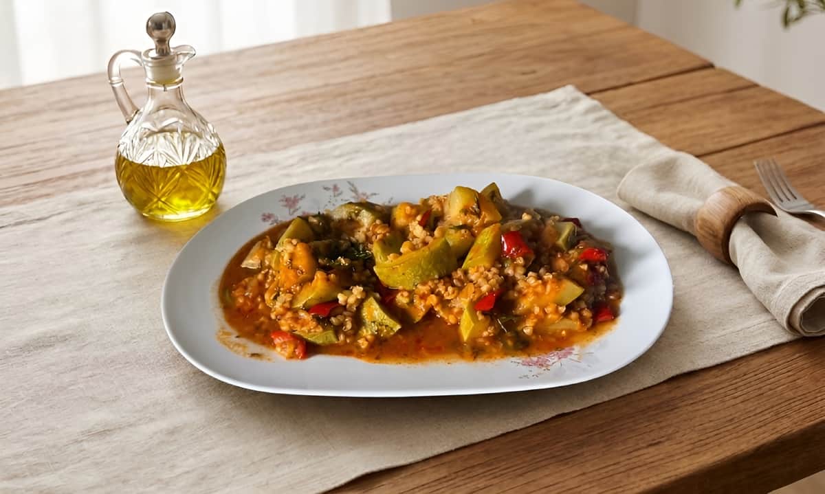 Zeytinyağlı Bulgurlu Kabak Yemeği Tarifi - Hafif ve Pratik tarifi