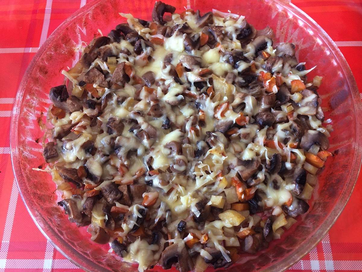 Fırında Kaşarlı Mantar tarifi