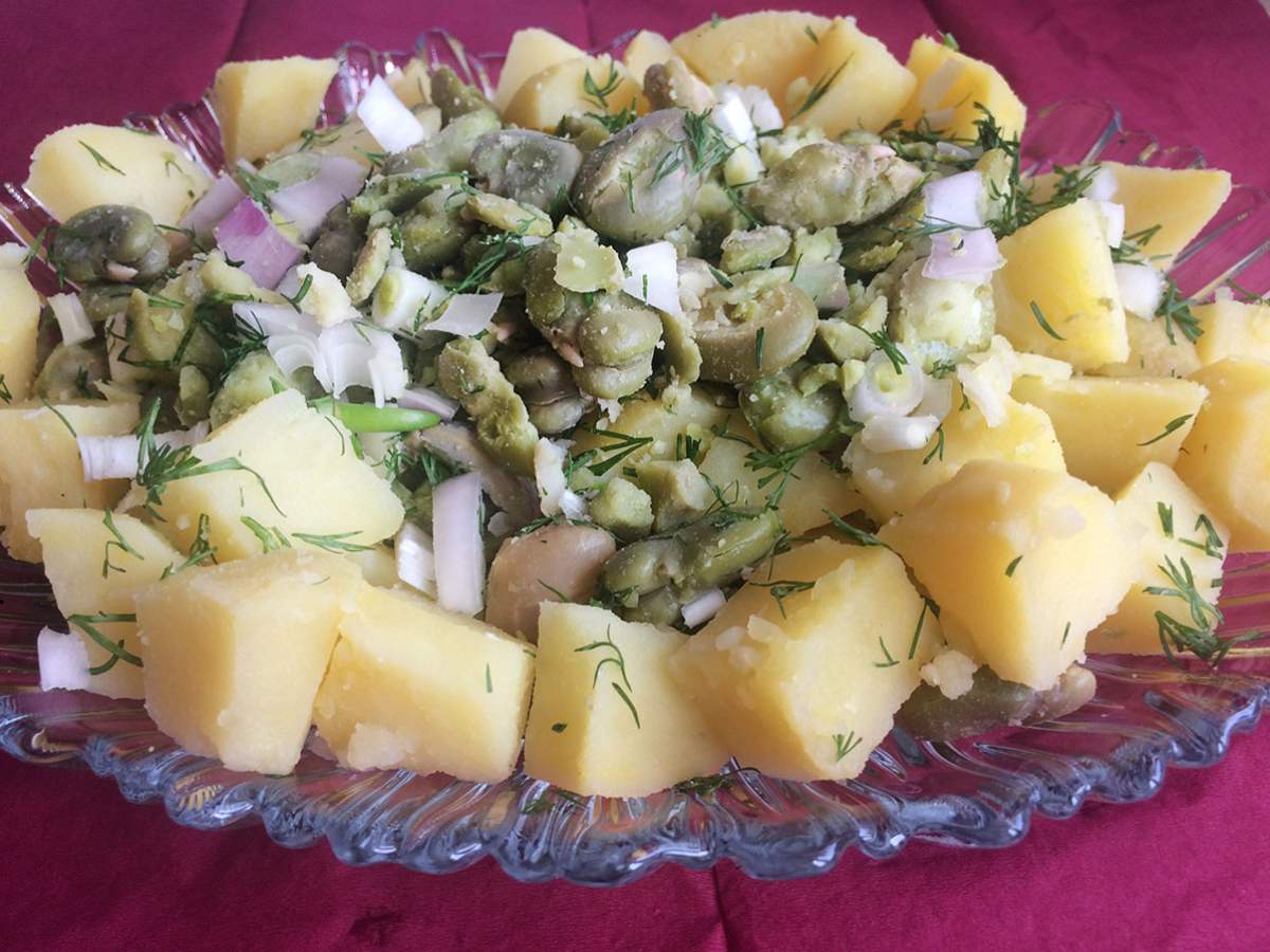 Patatesli İç Bakla Salatası tarifi