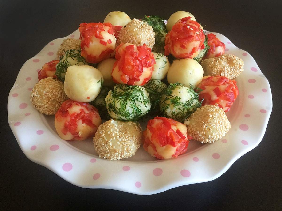 Renkli Patates Topları tarifi