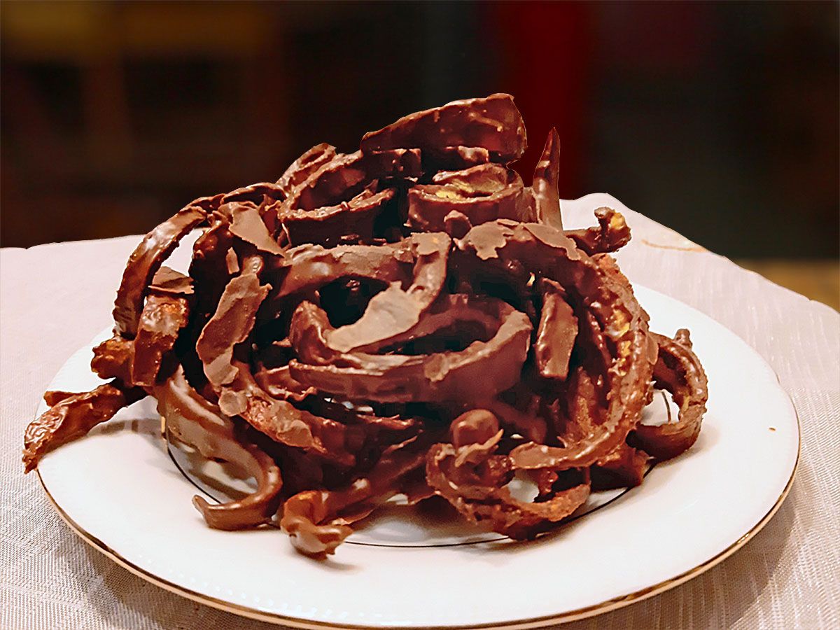 Çikolatalı Portakal Kabuğu Şekerlemesi tarifi görseli