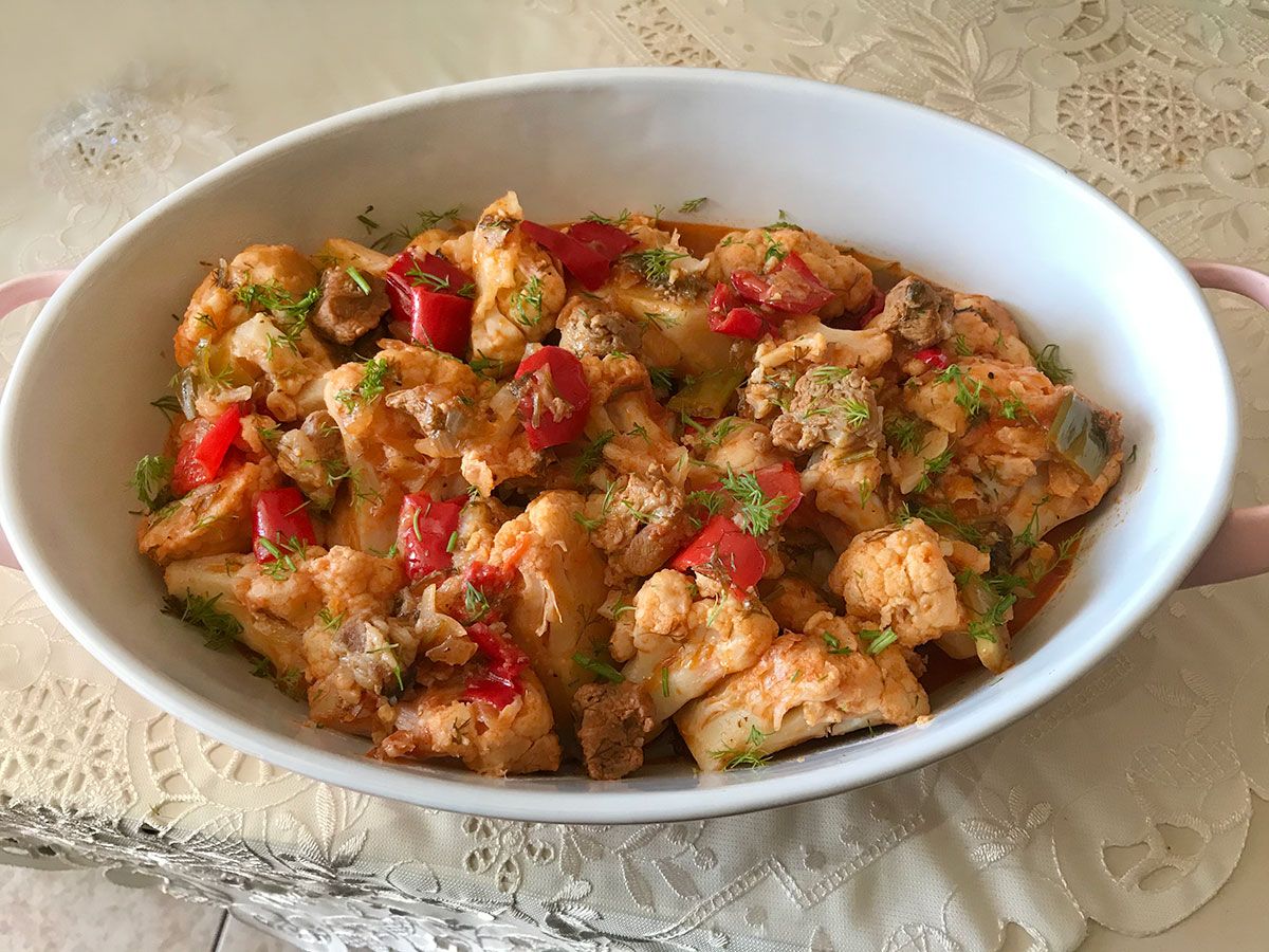 Etli Karnabahar Oturtması tarifi görseli