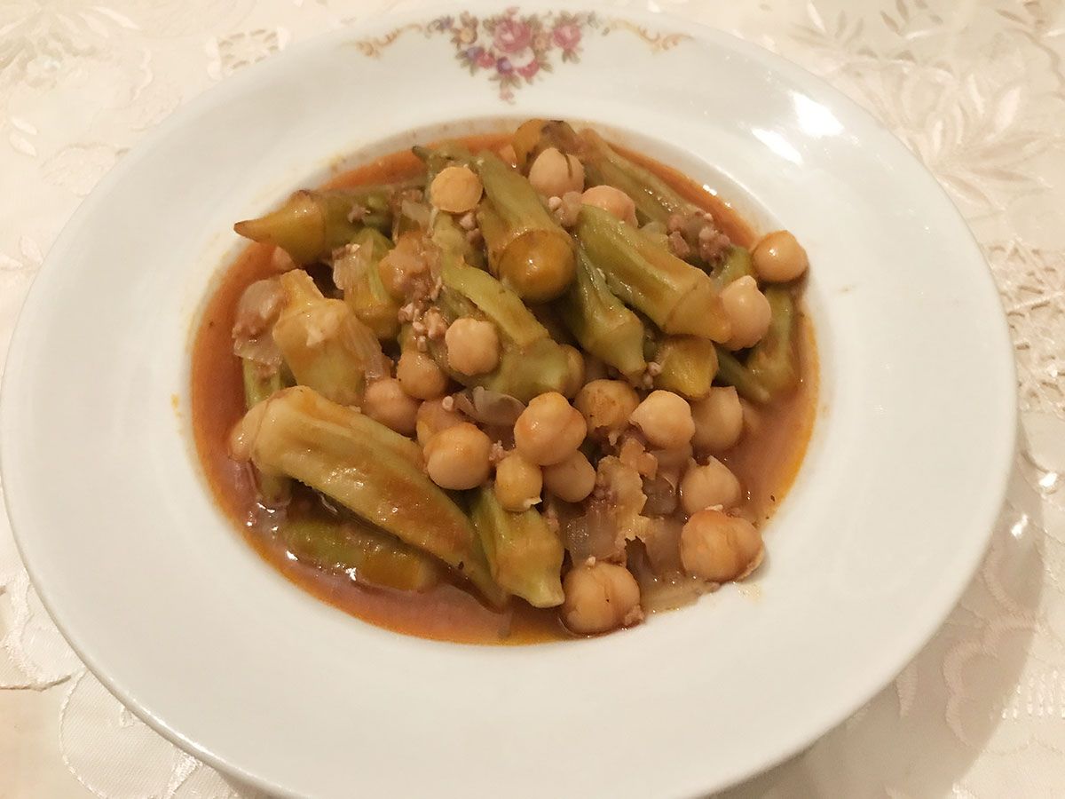 Kıymalı Nohutlu Bamya tarifi görseli