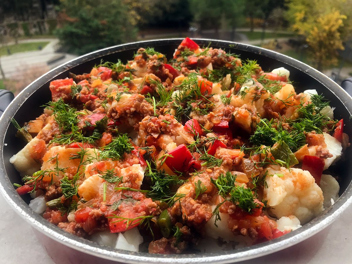 Ground Meat and Cauliflower Stew (Kıymalı Karnabahar Yemeği) - Perfectly Measured, Mom's Way recipe photo