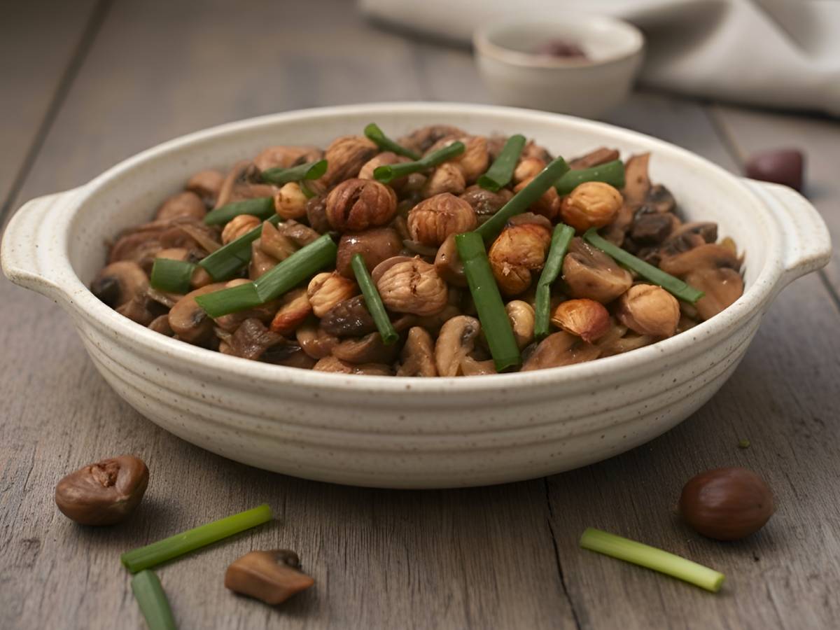 Kestaneli Mantar Kavurma tarifi görseli