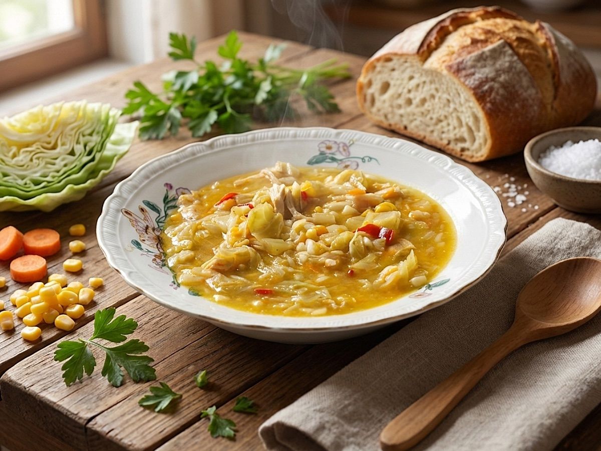 Tavuklu Lahana Çorbası - Şifa Deposu & Doyurucu tarifi görseli