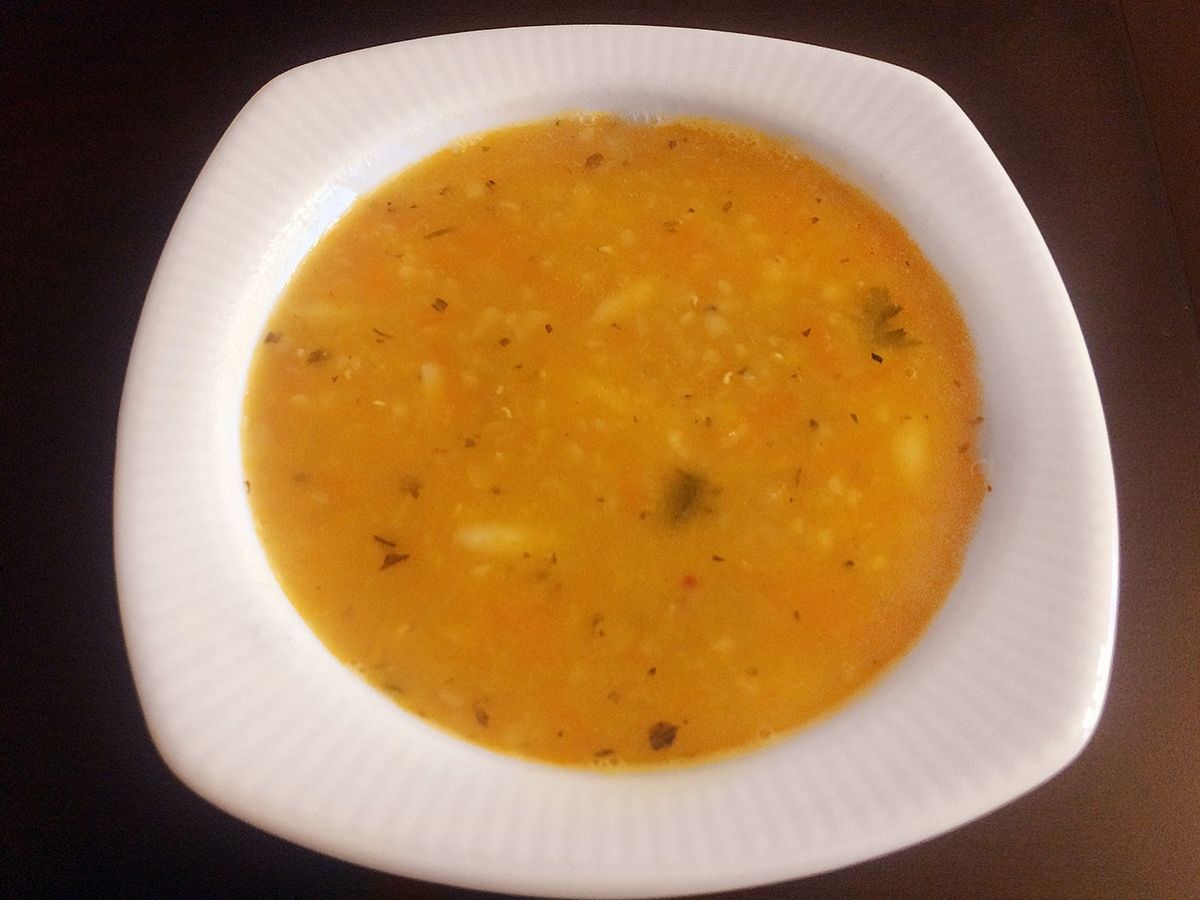 Red Lentil Soup with Barley Şehriye (Arpa Şehriyeli Mercimek Çorbası) recipe photo