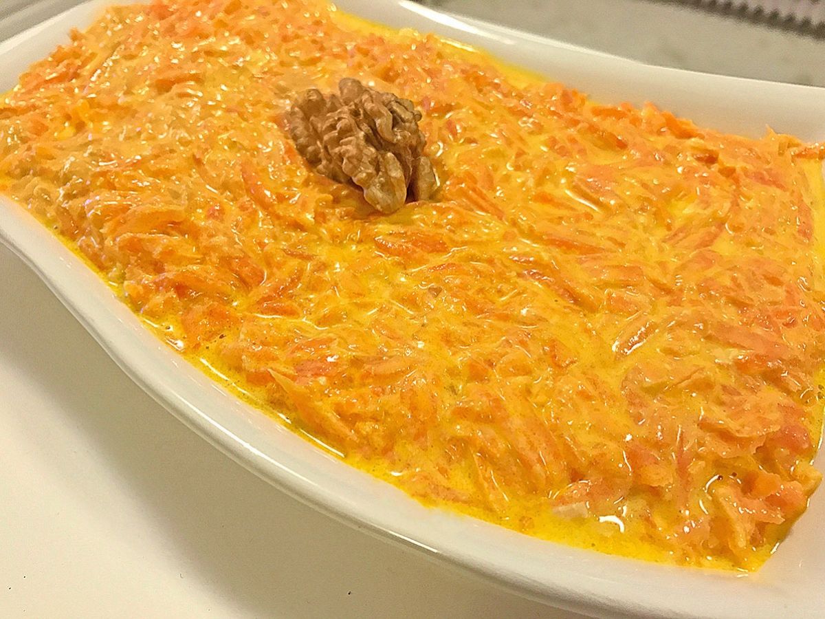 Walnut Carrot Salad (Cevizli Havuç Salatası) - Just the Right Consistency & With Yogurt recipe photo