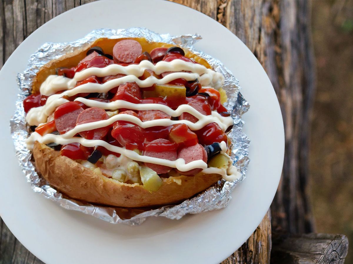 Kumpir (Stuffed Baked Potato) at Home recipe photo