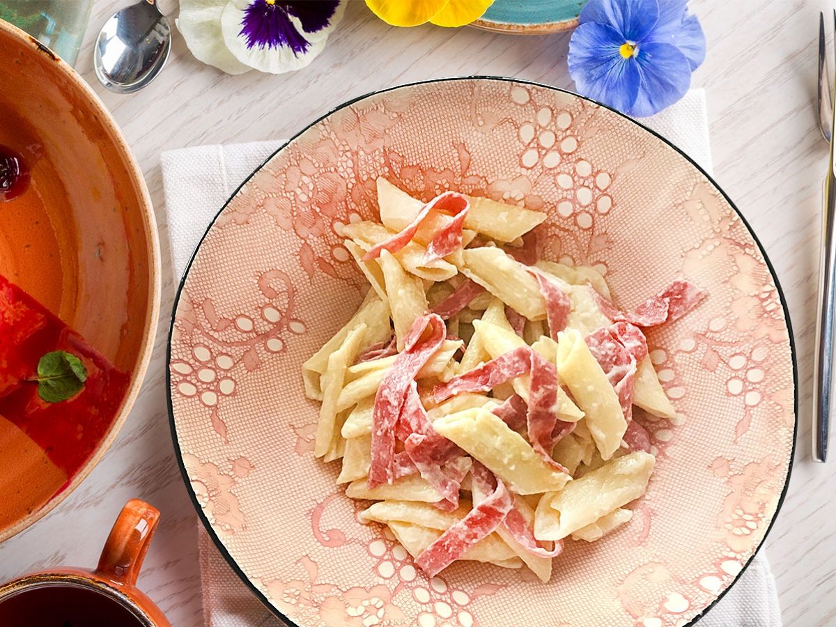 Jambonlu Makarna tarifi görseli