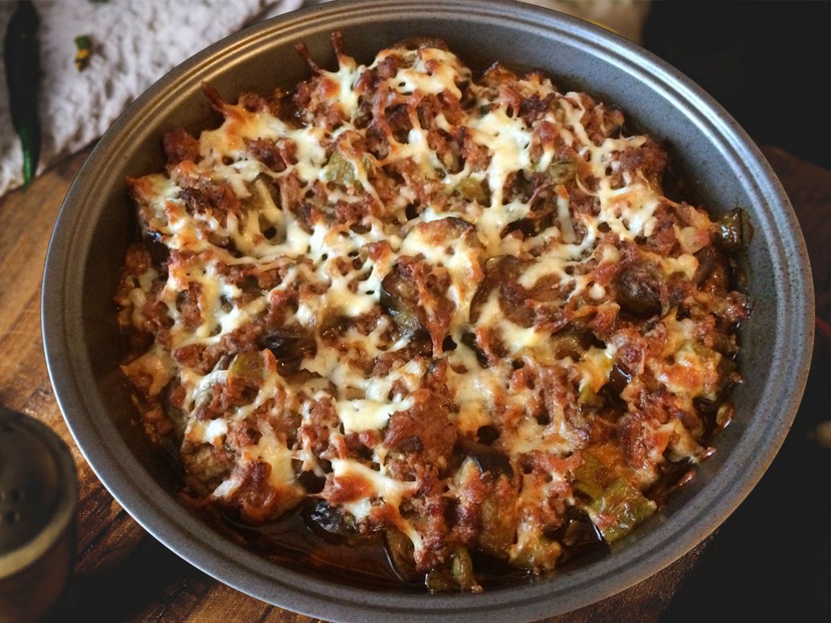 Kıymalı Kaşarlı Patlıcan tarifi görseli