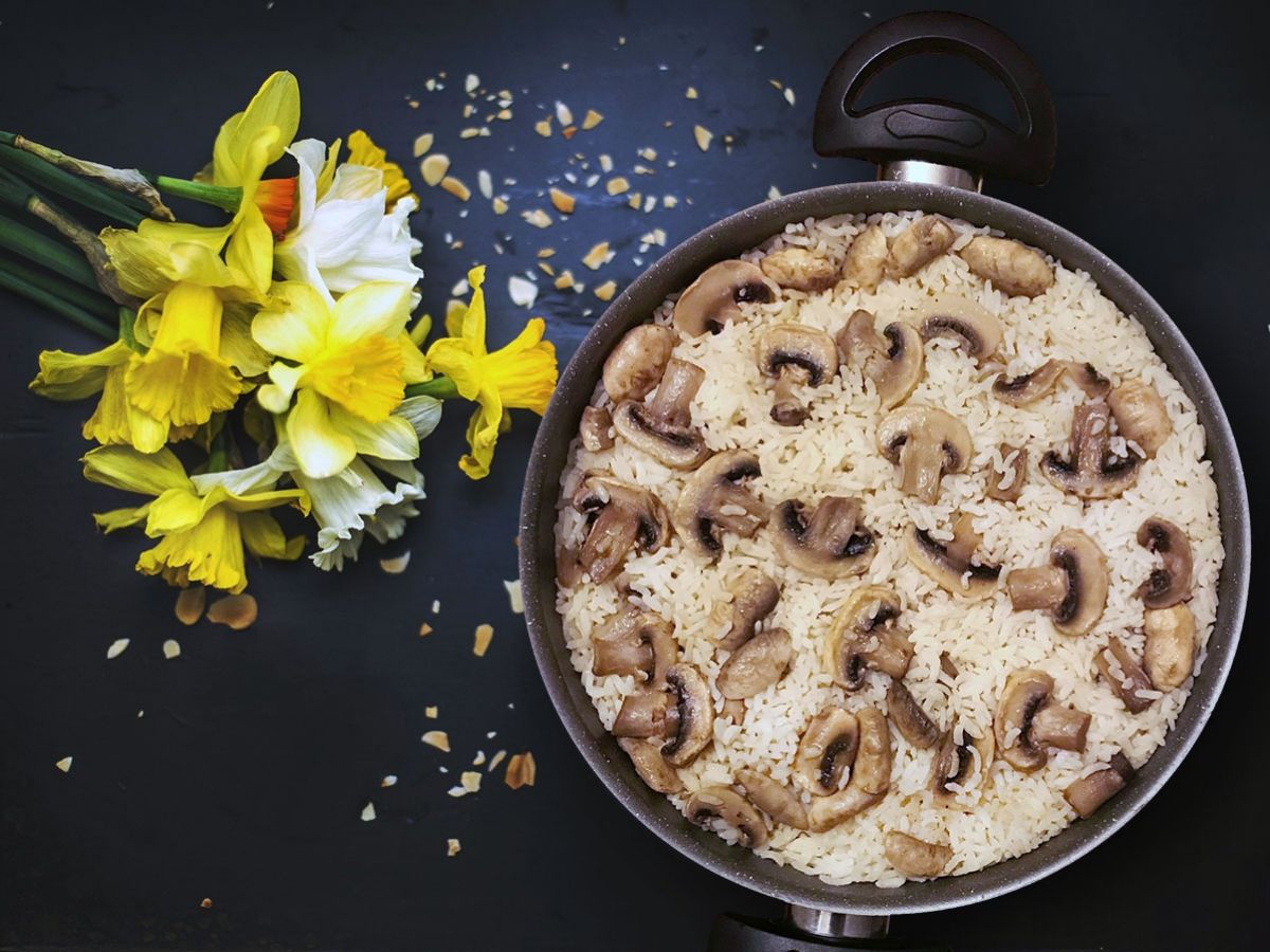 Mushroom Pilaf (Mantarlı Pilav) recipe photo