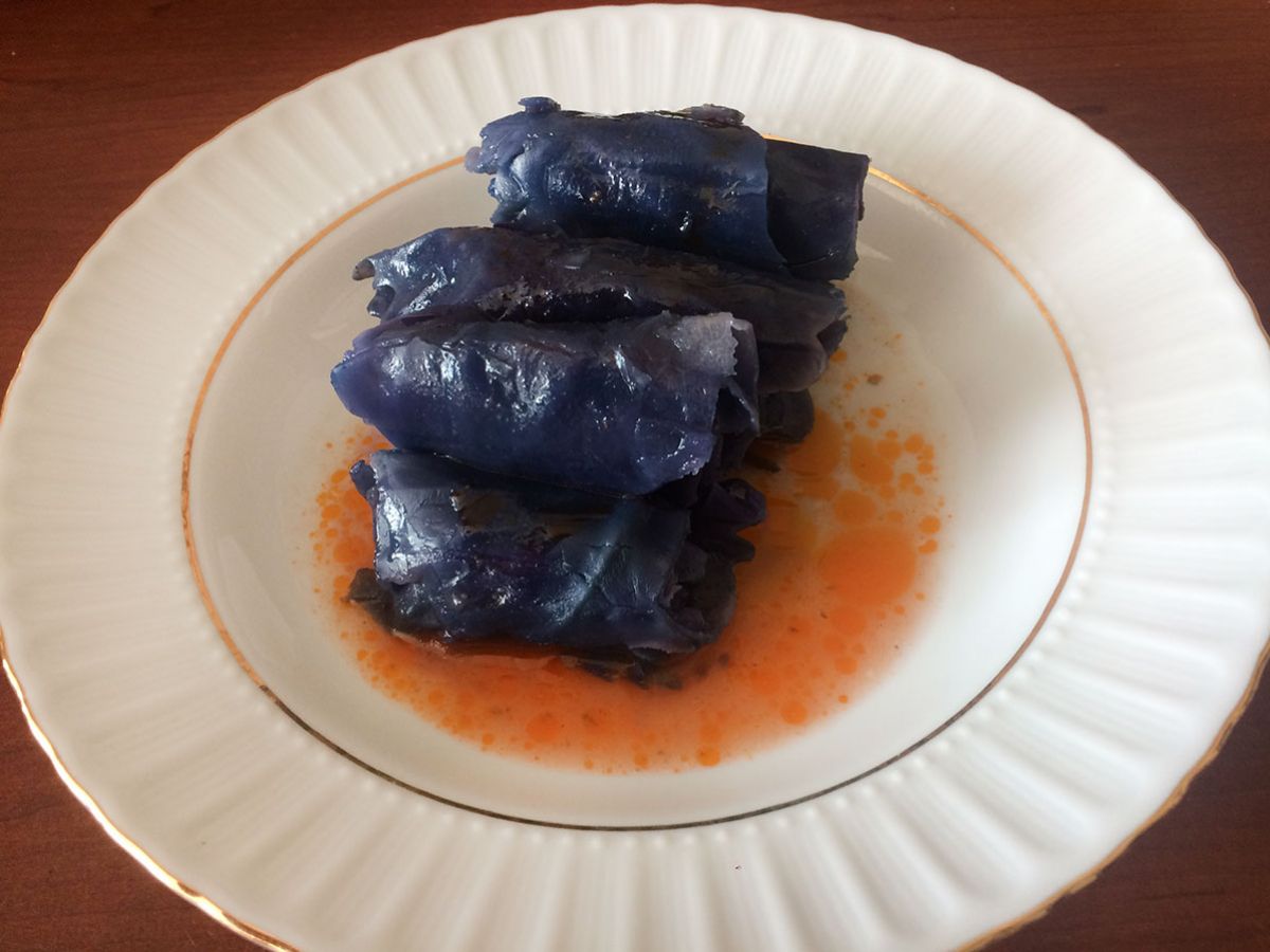 Mor Lahana Dolması tarifi görseli