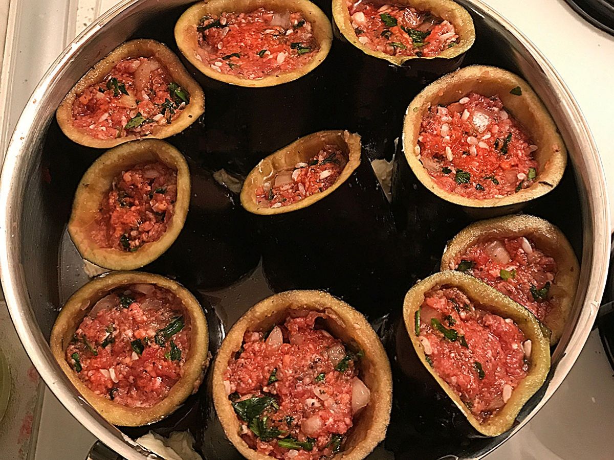 Stuffed Eggplant (Patlıcan Dolması) recipe photo
