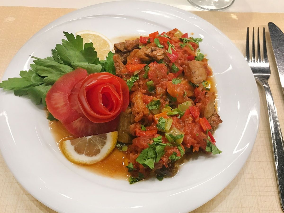 Şakşuka (Turkish Fried Eggplant and Peppers in Tomato Sauce) recipe photo