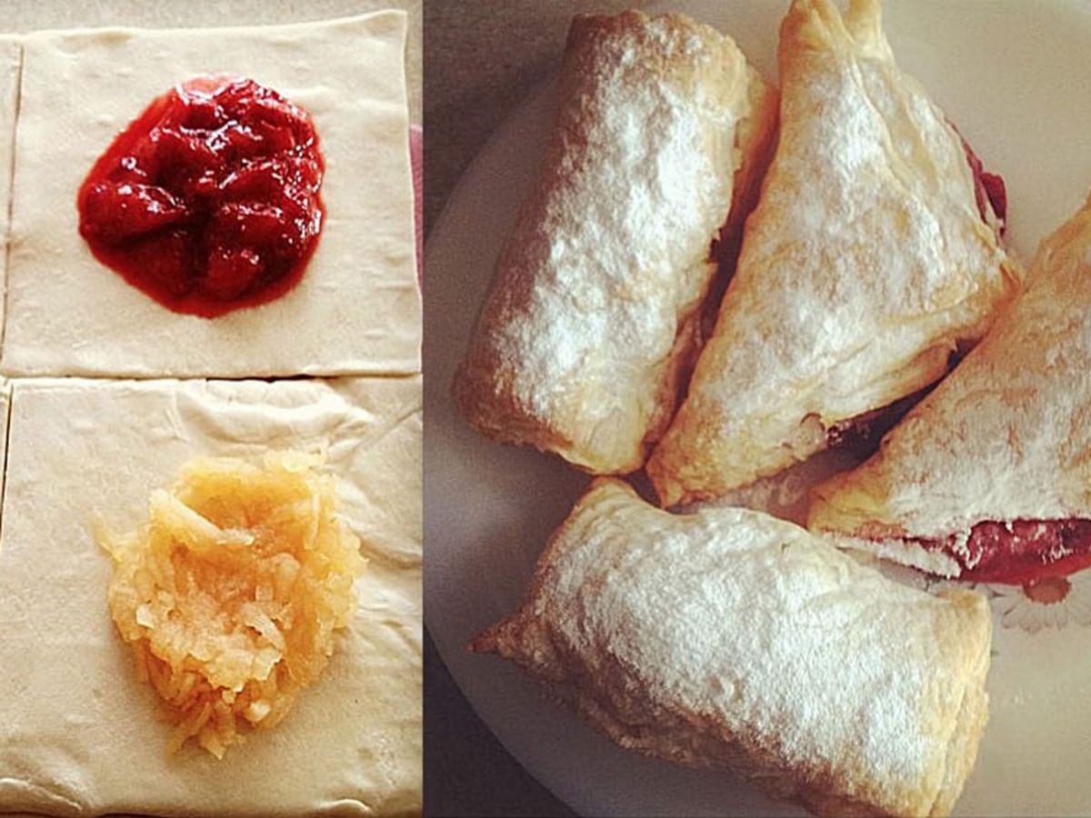 Cherry and Apple Puff Pastry (Vişneli Elmalı Milföy) recipe photo