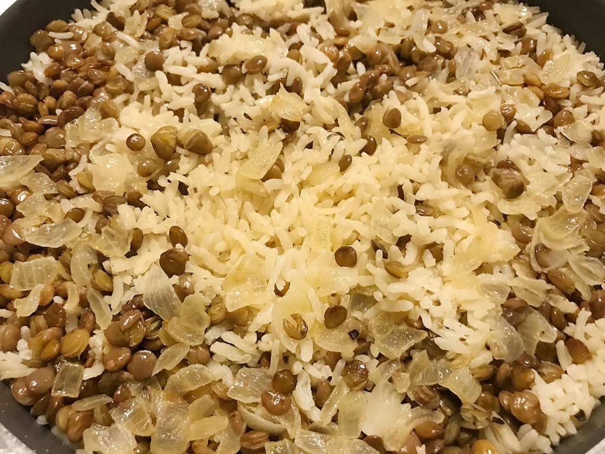 Green Lentil Pilaf recipe photo