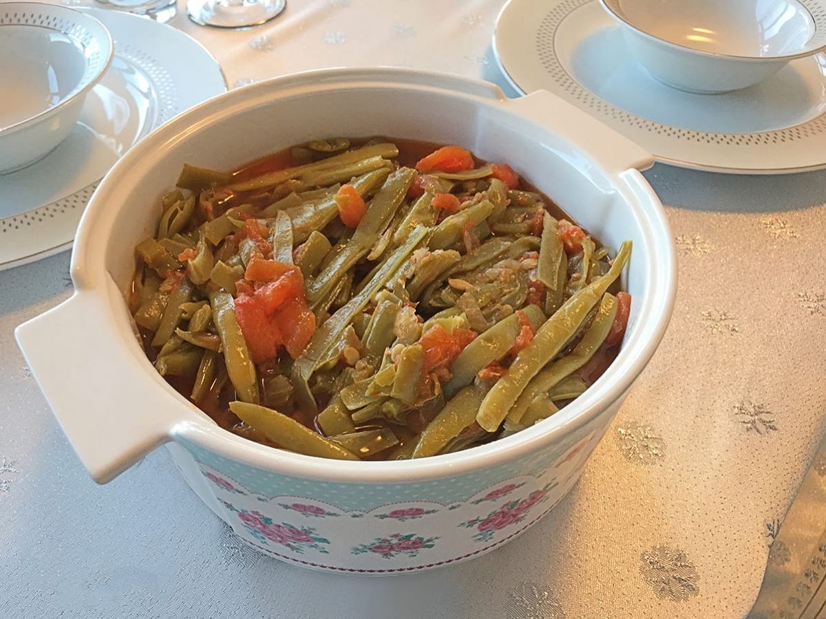 Olive Oil Green Bean Stew (Zeytinyağlı Çalı Fasulyesi) recipe photo
